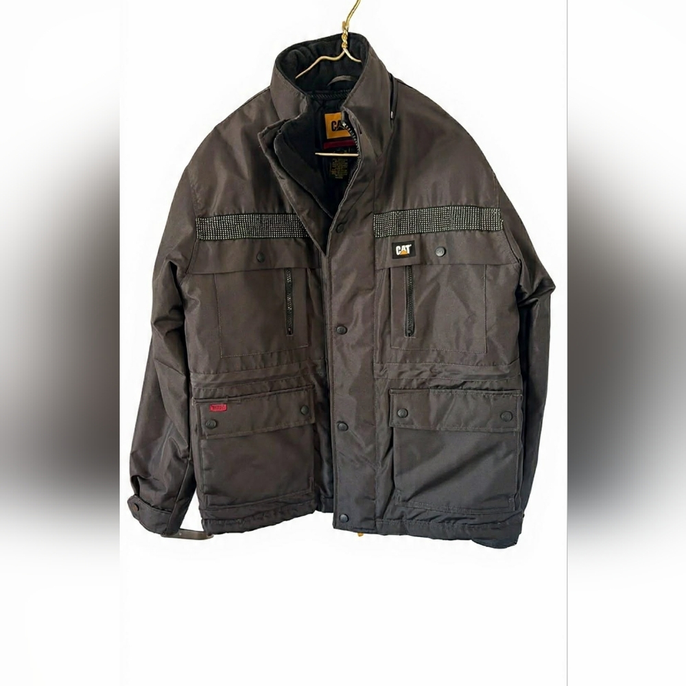 CAT Men's Black Performance Jacket Reflective Utility Gorpcore